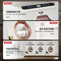 德世厨 洗碗机8人大容量台面旗舰套上下双喷淋全自动智能活氧消毒除菌热风烘干 家用台式刷碗机 G10 天际银