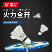 强力(QIANGLI) 筒装羽毛球鸭毛持久稳定耐打室内室外通用训练球 404[家庭装B]耐打6只装 筒装羽毛球