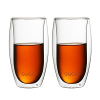 果兹 花漾对杯玻璃居家办公水杯260ml两只装GZ-S34