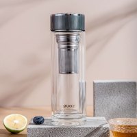 果兹GUOZI果兹星澜双层玻璃杯320ml颜色随机GZ-S69