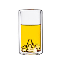 果兹GUOZI山自在双层玻璃口杯创意个性办公杯日式个人GZ-S61玻璃杯225ml