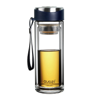 果兹GZ-S18悦动双层水杯300ml颜色随机