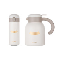 果兹(GUOZI)GZ-B52美乐多用杯壶套装不锈钢内胆焖壶1200ml+保温杯350ml