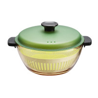 果兹(GUOZI)ASGZ-A02玲珑煲套装微波炉专用玻璃饭煲沥水筐组合1500ml