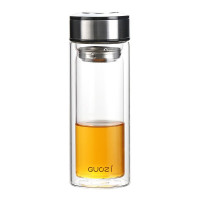 果兹(GUOZI)GZ-S01A雅悦双层玻璃保温杯隔热防烫耐热保温400ml