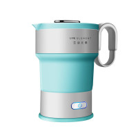 生活元素 LIFE ELEMENT 电热水壶 折叠水壶便携式旅行烧水壶食品级硅胶电热水杯 一键加热 I10