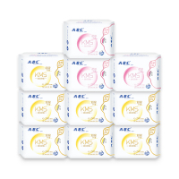 ABC KMS纤薄棉柔日夜组合10包80片(日用56片+夜用24片)卫生巾套装