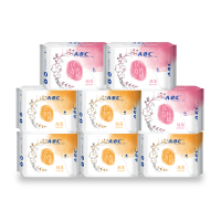 ABC 汉方纯棉超薄日夜组合装卫生巾8包58片(日用40片+夜用18片)卫生巾套装