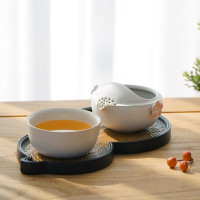 万仟堂快客杯旅行茶具便携一壶一杯套装女性简易茶具 梅花客