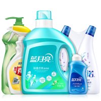 蓝月亮除菌洗衣液洁厕液绿茶洗洁精手洗洗衣液油污克星五件套80001871