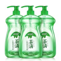 蓝月亮茶清天然绿茶洗洁精1kg*3 果蔬餐具清洗剂80000556