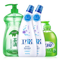 蓝月亮绿茶洗洁精芦荟洗手液香氛洁厕液居家洁净组合四件套80001037