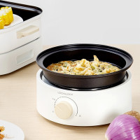 乐扣乐扣(LOCK&LOCK)多功能电煮锅小火锅分体式小型不粘电热锅 EJP521WHT
