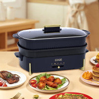 谷格(GUGE)多功能锅电火锅电蒸锅电煮锅电炒锅家用电热料理锅多用途锅G929