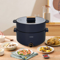 谷格(GUGE)多功能锅电火锅家用多用途电煮锅电煎锅电炒锅不粘料理锅G979-1带蒸笼