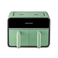 摩飞电器(MORPHY RICHARDS)空气炸锅 家用8L大容量可视双炸篮多功能空气炸烤箱 MR8100薄荷绿