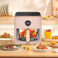 谷格(GUGE)可视化空气炸锅家用智能大容量透明无油多功能电炸锅烘烤机薯条机GC919A 智能电脑款