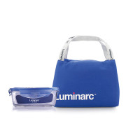 乐美雅钢化玻璃保鲜盒便当盒饭盒套装 凡尔赛二件套LC-FJP236