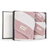 三利长绒棉臻品缎档加大加厚方巾毛巾浴巾三件套装