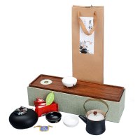 知者覺器金镶玉提梁壶款功夫茶具套装纸盒