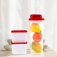 特百惠(Tupperware)纤巧实惠套装 冷藏储藏保鲜盒0.8L*2 冷水纤巧壶2L*1