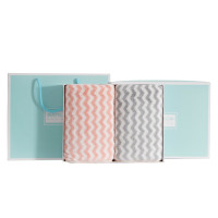 三利如梦令珊瑚绒毛巾两条装G8090颜色随机8盒起订