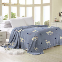 梦洁家纺欢鹿四季亲肤法兰绒毯超柔午睡毯空调毯150*200cm 1040574813
