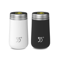 红帕 55度杯快速降温杯摇一摇冲奶保温杯316不锈钢创意变温杯200ml智能版M1s