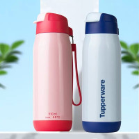 特百惠(Tupperware)吸管保温杯510ml 304不锈钢真空保温杯男女学生水杯颜色随机