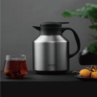 米索1.8L保温壶双层304不锈钢长塞开关 简约北欧风格水壶