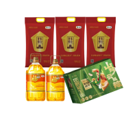 福临门 端午米油粽套餐大米5KG*3+花生植物调和油4L*2+粽1KG*1