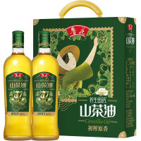 鲁花养生密码 山茶油750ml*2组合装 初榨原香 山茶籽油 压榨一级