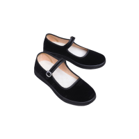 天琴女款工作软底黑色布鞋