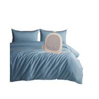 摩飞腰背按摩仪+床品四件套组合MR2166+石青