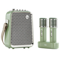 Divoom点音蓝牙音箱清新绿迷你套装音箱+麦克风无配置内存卡(规格: 单套装) 286*114*270mm