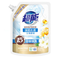 超能 洁净柔护洗衣液 橙花茉莉香 16斤整箱(1kg*8袋) 15分钟快洗