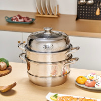 朗赫 雷奥锤纹三层蒸锅LH-ZG12