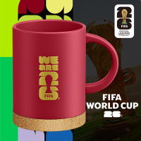 FIFA 2026美加墨世界杯纪念品举办国软木杯423ml红色 官方授权正品