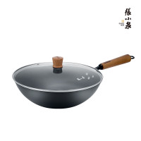 张小泉 不锈精铁炒锅燃气专用炒菜锅C31790100手作精铁锅 32cm