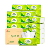 心相印 云感塑装纸面巾3层x90抽x24包(新老包装随机发货)(箱装) DT17090