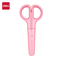 得力 6021学生剪刀(粉色) 实色护套 单位:把