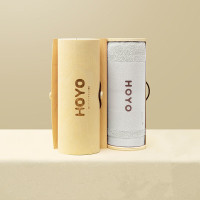 HOYO日本母婴级标准臻品长绒棉毛巾浴巾礼盒 节日伴手礼福利可定制 浅灰色33*72cm 单位:盒