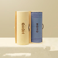 HOYO日本母婴级标准臻品长绒棉毛巾浴巾礼盒 节日伴手礼福利可定制 橡木礼盒单条装-紫色 单位:盒