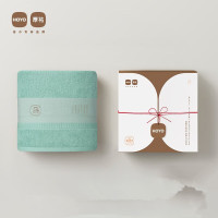 HOYO日本臻品浴巾 纯棉浴巾男 成人家用大毛巾女 吸水速干全面裹巾 青绿 单位:盒