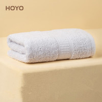HOYO日本 新疆长绒棉毛巾 国标A类成年男女毛巾 纯棉柔软吸水速干毛巾 1541浅灰 单位:条