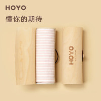 HOYO日本母婴级标准纯棉素颜橡木毛巾礼盒节日伴手礼福利送礼可定制 木质礼盒单条粉 盒