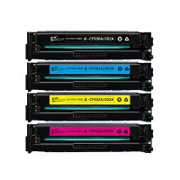 e代经典 CF500A(202A)硒鼓 黑蓝黄红四色套装 适用于惠普HP M254NW/DW/280N 单位:套