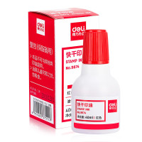得力 9874快干清洁印泥油(红) 40ml 单位:瓶