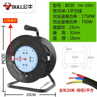 公牛(BULL) 线盘移动电缆电线卷线盘无线盘线轴工程地拖绕线盘拖线盘自接线空线盘空盘 GN-8030 20米1平方
