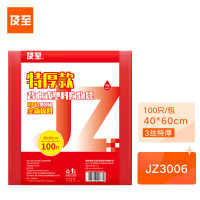 及至 JZ3006 40*60cm背心式单面3丝特厚红色打包袋垃圾袋100只装 单位:组